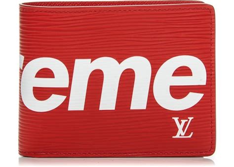 supreme x lv wallet red|supreme wallet price.